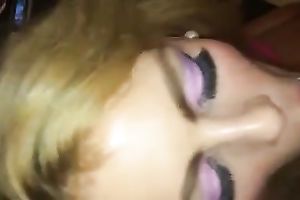 Blond haired cheap and marvelous golden-haired hooker sucked my ravishing pecker