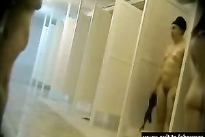 Spying cute Amateurs in a public shower