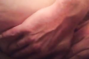 Stretching my wife's love tunnel lips during the time that that babe masturbates with sex toy