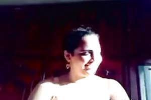 Busty non-professional Arab MILFie fatso gives BJ and rides sloppy pecker on top