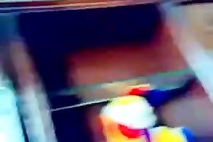 Busty non-professional Arab MILFie fatso gives BJ and rides sloppy pecker on top