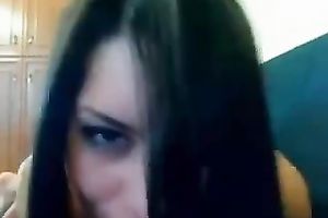 Sensational dark brown European Married slut shows off on the daybed