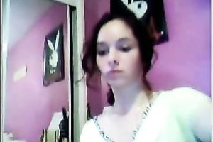 Captivating nineteen YO mistresse masturbates with great excitement