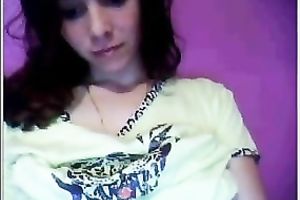 Captivating nineteen YO mistresse masturbates with great excitement