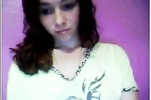 Captivating nineteen YO mistresse masturbates with great excitement