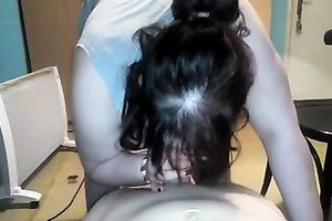 Pallid large racked dilettante nympho sucked my ally previous to riding his tool