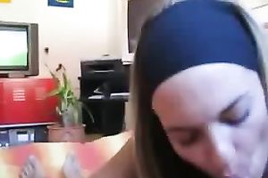 Horny dilettante blond GF takes weenie and the ride it by her new fanny