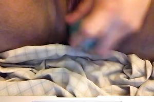 My hot girl pushing juicy snatch with large sex toy in non-professional episode