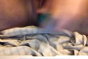 My hot girl pushing juicy snatch with large sex toy in non-professional episode