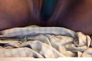 My hot girl pushing juicy snatch with large sex toy in non-professional episode