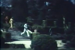 Filthy vintage white milf having indecent three-some in the kitchen