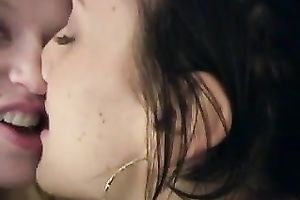 Blonde cutie got completely into eating soaked snatch of brunette hair lesbo GF
