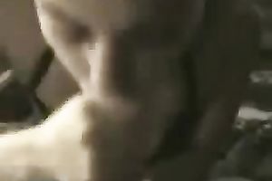 Awesome blond beauty jerking off my 10-Pounder and engulfing it with excitement