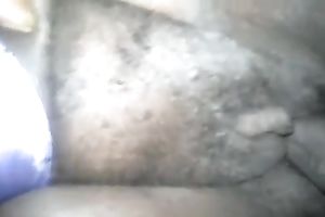 Thrusting my large dark cock in soaking wet wet crack gap