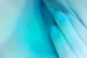 Pussy rubbing with ultraviolet light on in the night