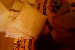 My shy short-haired GF gives head to me and rides my penis