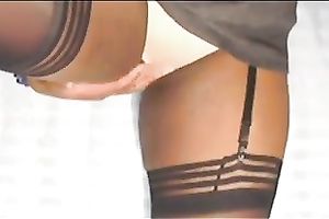 My new constricted pants and hot nylons in clippers