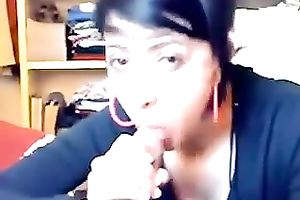 Horny doxy engulfing my rod deepthroat in front of camera