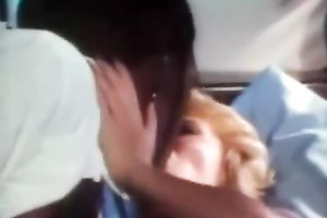 Black guy seduces white golden-haired playgirl for impure sex