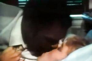 Black guy seduces white golden-haired playgirl for impure sex
