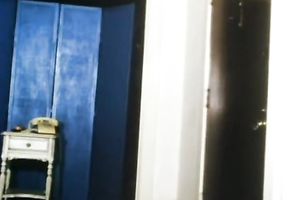 Two sexy juvenile brunettes and one stud in classic three-some