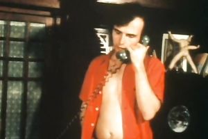 Two sexy juvenile brunettes and one stud in classic three-some