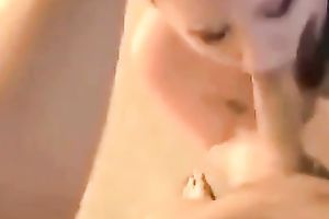 Blonde ravishing breasty GF of my buddy gave him such a admirable fellatio