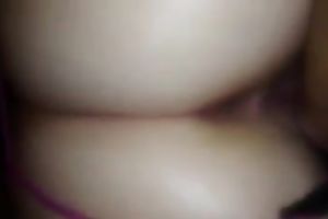 Meaty wang permeates her soaking love tunnel so easily from behind