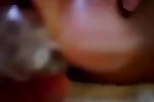 My large merry love button in closeup homemade movie scene