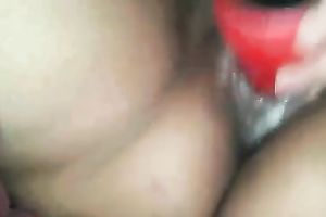 Salacious Arabian playgirl dildos her wet fur pie for me