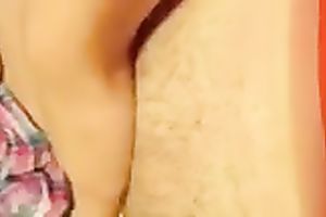 Rubbing and fondling my hairless legal age teenager cum-hole and self filming