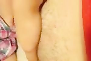 Rubbing and fondling my hairless legal age teenager cum-hole and self filming