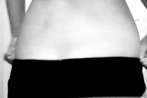 My hawt and skanky dilettante GF stripteases on cam in the bathroom