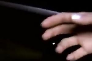 Naughty white cum loving milf acquires facial on the parking lot