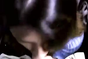 Naughty white cum loving milf acquires facial on the parking lot