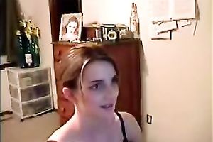 My appealing pale skin beauty gives solo undress show on a web camera for me