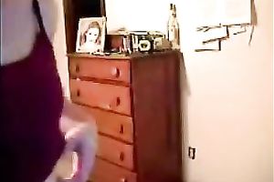 My appealing pale skin beauty gives solo undress show on a web camera for me