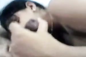 Cute and breasty dilettante Indian dirty slut wife blows my dick quickly