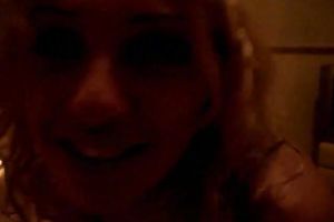 Graceful Russian golden-haired girlfriend teases me with her pantoons