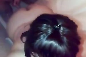 Lewd legal age teenager gal engulfing my dick deepthroat in POV