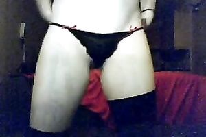 Shaking my hawt arse on cam during the time that wearing my dark strap