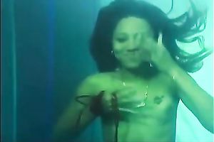 Rare porn video of cute ebony amateur wife having sex underwater