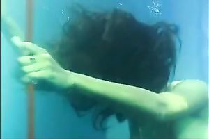 Rare porn video of cute ebony amateur wife having sex underwater