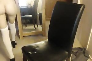 Amateur glamorous pale and hawt girlie in nylons was posing for me