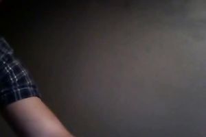 Sweet golden-haired web camera slut with large meatballs gives steamy oral