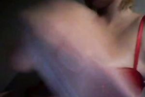 Sweet golden-haired web camera slut with large meatballs gives steamy oral