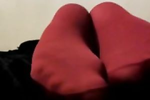 Plump white housewife with pale skin corpulent a-hole on the couch