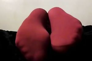 Plump white housewife with pale skin corpulent a-hole on the couch