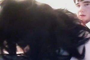 Sweet breasty webcam legal age teenager gives tugjob to her boyfriend