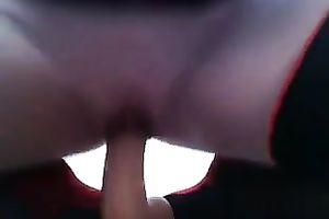 My playful Gf in dark underware plays with a sextoy